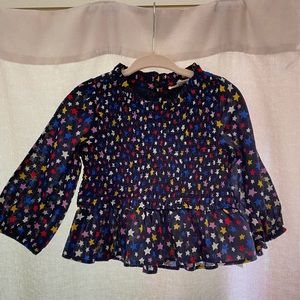 Crewcuts Navy Star Print Top 2T